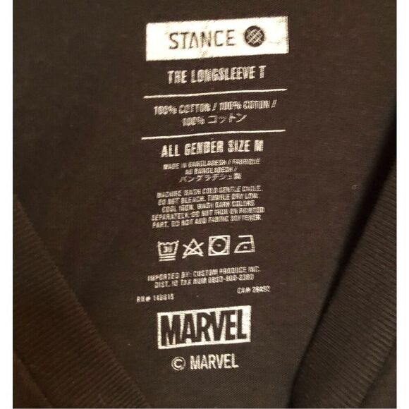 MARVEL X STANCE - NWOT Capt. America Stars & Stripes LS Tee. Mens M/Ladies L - Picture 9 of 16